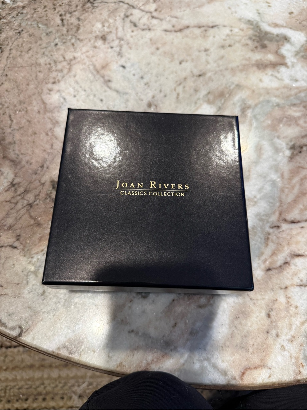 Joan Rivers Classics Collection Navy Gardenia Flower Brooch โ NWT with Box